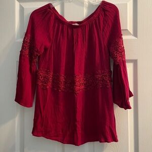 Umber BOHO Blouse Size M